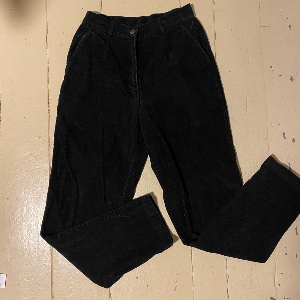 LL Bean Women's Black Corduroy Pants